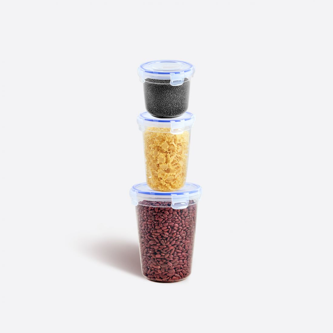 3 Parça Contalı Yuvarlak Set (850-1225-2425 ml)