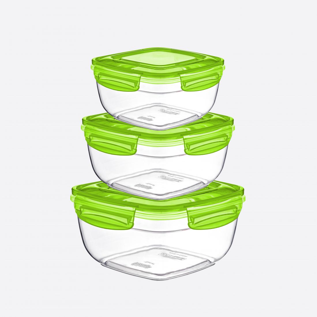 3 Parça Dikdörtgen Fresh Box Set (500-900-1500 ml)