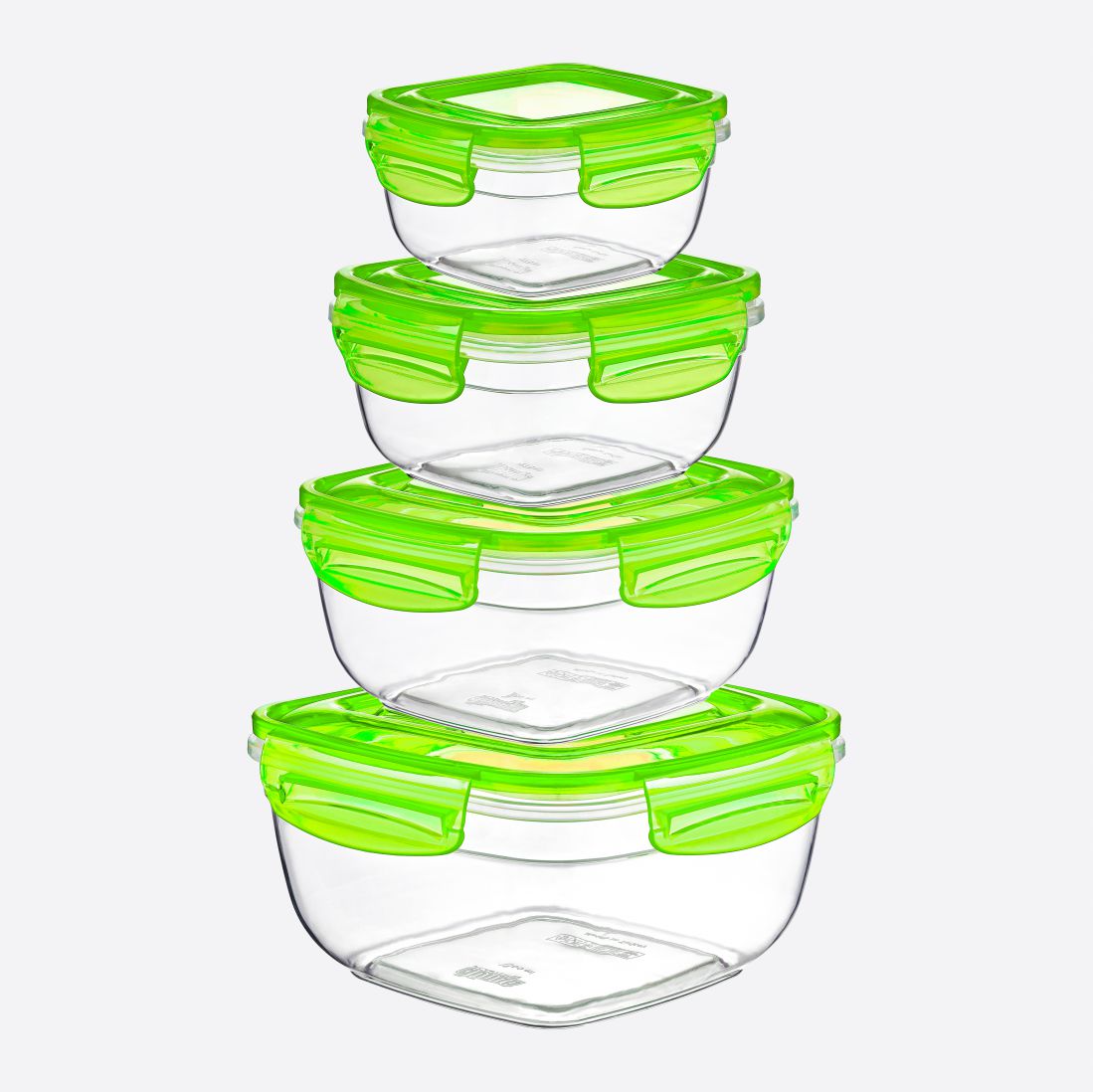 4 Parça Dikdörtgen Fresh Box Set (275-500-900-1500 ml)