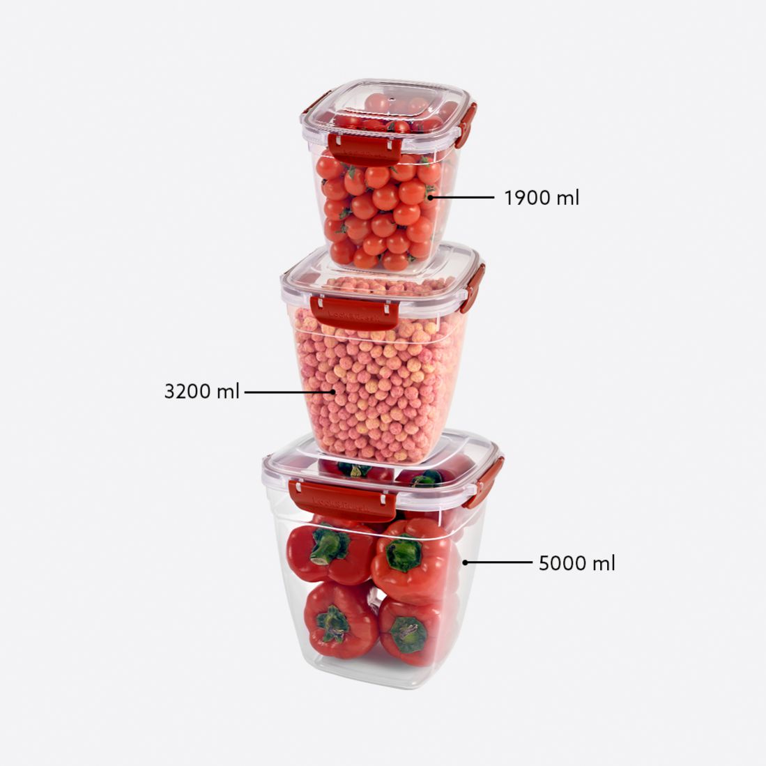 3 Parça Master Kare Set (1900-3200-5000 ml)
