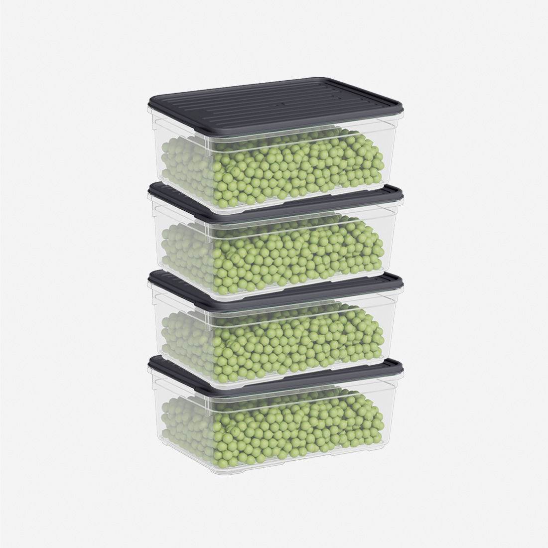4 Parça Smart Saklama Kabı Set (4 x 1650 ml)