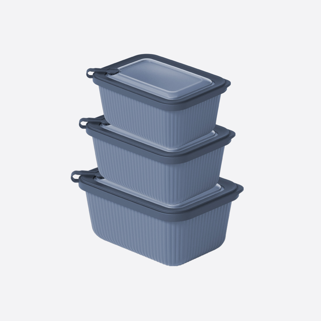 3 Parça MicroLine Dikdörtgen Set ( 600-1100-1800 ml )