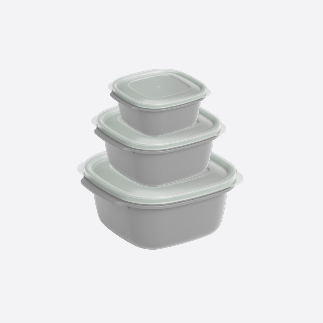 3 Parça Easy Keep Kare Set (550 x 1100 x 2200 ml)